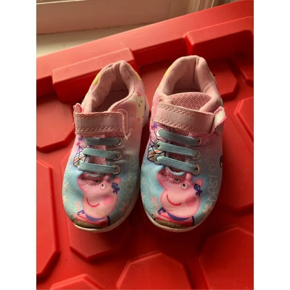 W Lamb Peppa Pig Best Friends Girls Jogger Trainers Pink